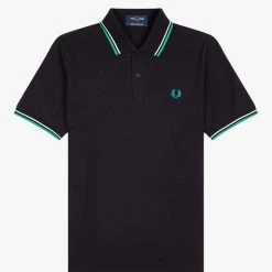 Fred Perry Polo Black / Toronto Green / Queen Street