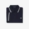 Fred Perry Twin Tipped Polo Navy Blue / White Guys