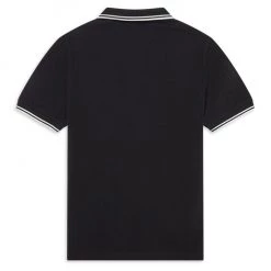 Guys Fred Perry Twin Tipped Polo Black / White 21 Guys Fred Perry Twin Tipped Polo Black / White