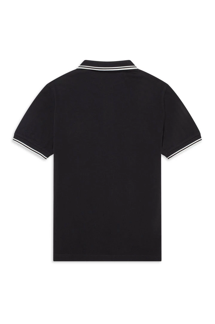 Guys Fred Perry Twin Tipped Polo Black / White 12 Guys Fred Perry Twin Tipped Polo Black / White
