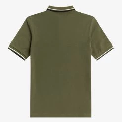 Guys Fred Perry Polo Military Green / Black / White
