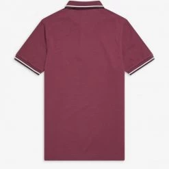 Fred Perry Polo Mahogany / White / Black (Last One Size SMALL!) Guys
