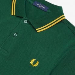 Fred Perry Polo Ivy Green / Gold / Gold (Only Small Left!)