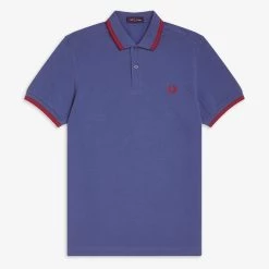 Fred Perry Polo Midnight Blue / Siren Red