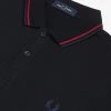 Guys Fred Perry Polo Black / Siren / Carbon Blue (Only Small Left!)