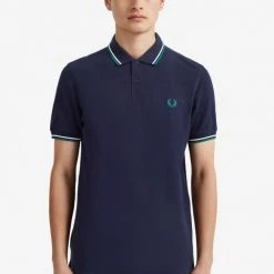 Fred Perry Polo Carbon Blue / White / Rafg