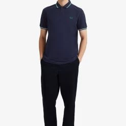 Fred Perry Polo Carbon Blue / White / Rafg