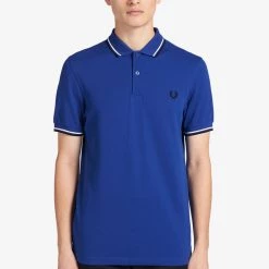 Fred Perry Polo Cobalt / Snow White / Black