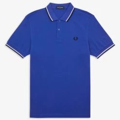 Fred Perry Polo Cobalt / Snow White / Black