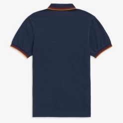 Fred Perry Twin Tipped Polo Deep Carbon / Red / Amber (Only Small Left!)