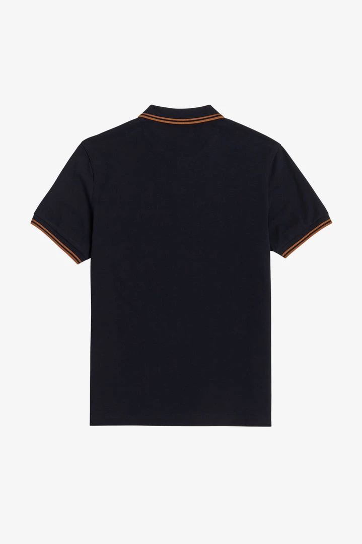 Guys Fred Perry Twin Tipped Polo Navy / Dark Caramel 6 Guys Fred Perry Twin Tipped Polo Navy / Dark Caramel
