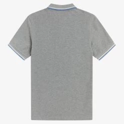 Guys Fred Perry Polo Steel Marl / Snow White / Riviera (Only Small Left!)