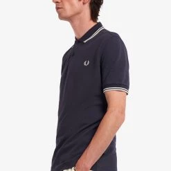 Fred Perry Polo Dark Graphite // White Guys