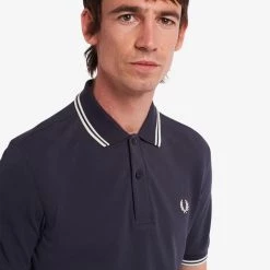 Fred Perry Polo Dark Graphite // White Guys