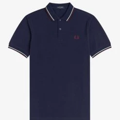Fred Perry Polo Carbon Blue / Brighton Blue / Aubergine
