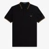 Fred Perry Polo Black / Dark Caramel
