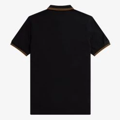 Fred Perry Polo Black / Dark Caramel