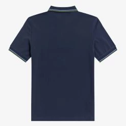Fred Perry Polo Dark Carbon / Ash Blue / Pistachio