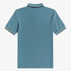 Fred Perry Polo Ash Blue / Snow White / Black Guys