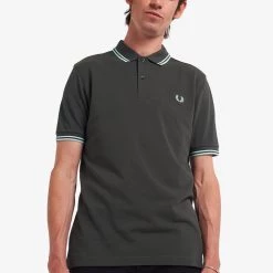 Guys Fred Perry Polo Gunmetal / Blue