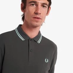 Guys Fred Perry Polo Gunmetal / Blue