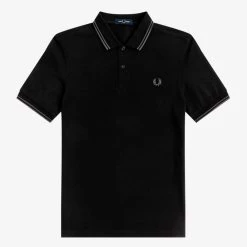 Guys Fred Perry Polo Black / Gunmetal