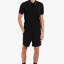 Guys Fred Perry Polo Black / Gunmetal