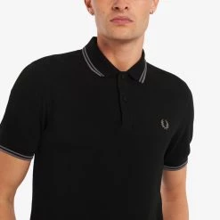 Guys Fred Perry Polo Black / Gunmetal