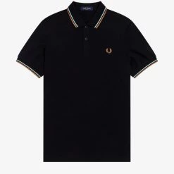 Fred Perry Polo Black / Light Blue / Clay Guys