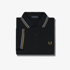 Guys Fred Perry Polo Black / Sky / Desert 9 Guys Fred Perry Polo Black / Sky / Desert