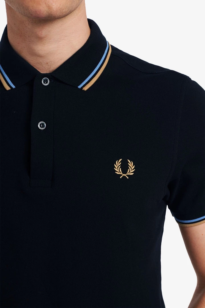 Guys Fred Perry Polo Black / Sky / Desert 3 Guys Fred Perry Polo Black / Sky / Desert