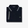 Guys Fred Perry Polo Navy / Snow White / Light Oyster