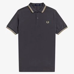 Fred Perry Polo Gunmetal / Ecru / Desert