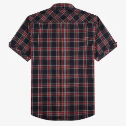 Guys Fred Perry Short Sleeve Tartan Button Up (Limited - Made In England)