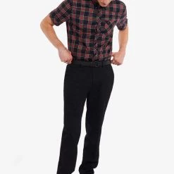 Guys Fred Perry Short Sleeve Tartan Button Up (Limited - Made In England)