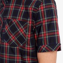 Guys Fred Perry Short Sleeve Tartan Button Up (Limited - Made In England)