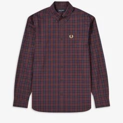 Fred Perry Winter Tartan Long Sleeve Mahogany (Last One, Size Small!) 9 Fred Perry Winter Tartan Long Sleeve Mahogany (Last One, Size Small!)