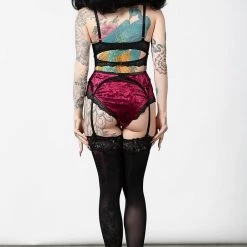 KillStar Mercy Lace Garter Belt Blood Red Gals