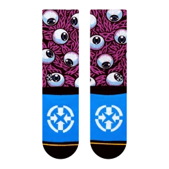 Merge4 Jimbo Pink Eyeball Crew Socks
