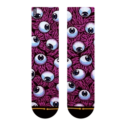 Merge4 Jimbo Pink Eyeball Crew Socks