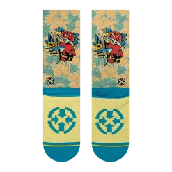 Merge4 Hula Gal Tattoo Flash Crew Socks