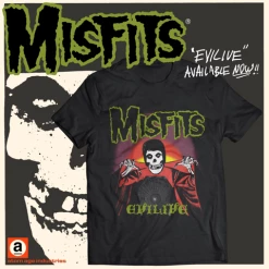 Band Merchandise Misfits Evilive Shirt (Only SMALL Left!) Guys