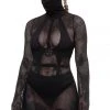 KillStar Gals Neo-Nyx Mask Fishnet Dress