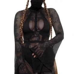 KillStar Gals Neo-Nyx Mask Fishnet Dress
