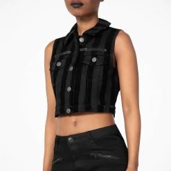 KillStar Notorious Striped Trucker Vest