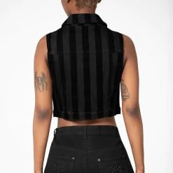 KillStar Notorious Striped Trucker Vest