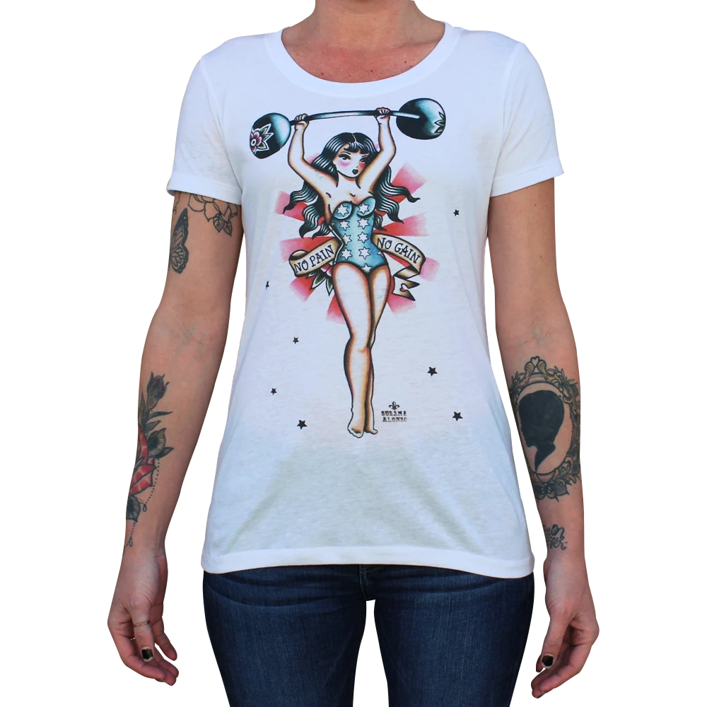 Black Market Art Company Gals No Pain No Gain Ladies Shirt 3 Black Market Art Company Gals No Pain No Gain Ladies Shirt