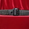 Ape Leather Black On Black Pyramid Stud 3 Row Belt