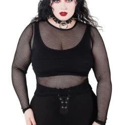 KillStar Gals Overkill Black Fishnet Top