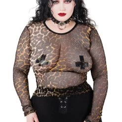 KillStar Overkill Leopard Fishnet Top Gals 9 KillStar Overkill Leopard Fishnet Top Gals